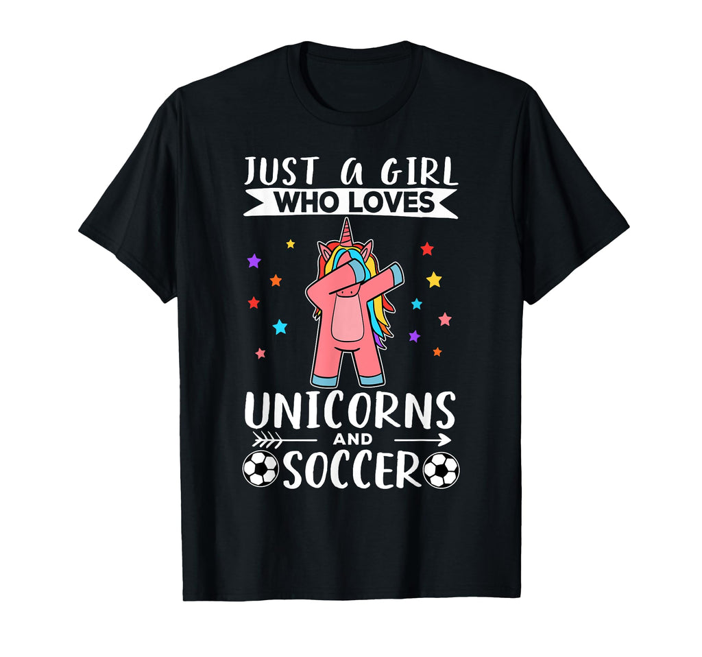 Just Who Loves Unicorns And Soccer T-Shirt - Novelty Apparel Men Women