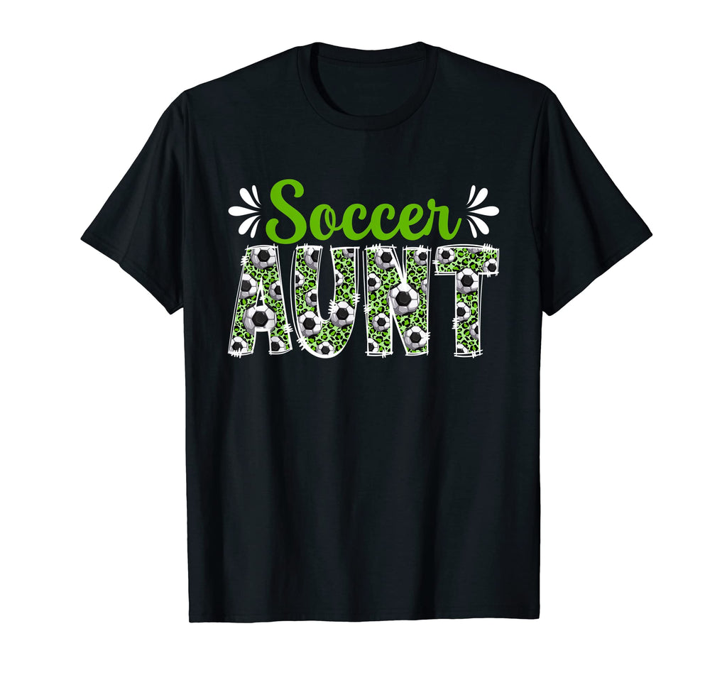 Soccer Aunt Heart Auntie Mothers Day T-Shirt - Fun Novelty Design Unisex