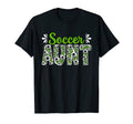 Soccer Aunt Heart Auntie Mothers Day T-Shirt - Fun Novelty Design Unisex