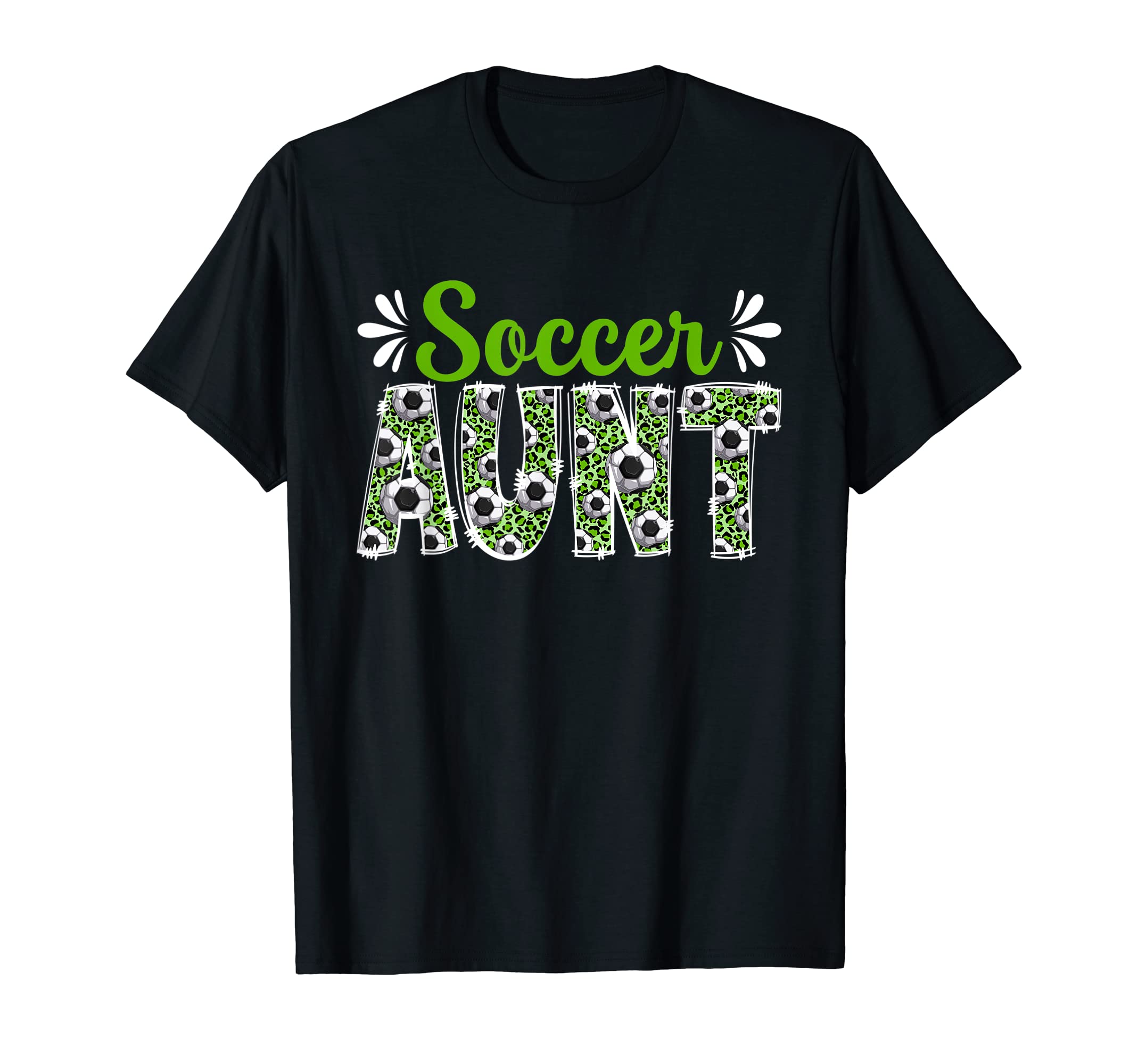 Soccer Aunt Heart Auntie Mothers Day T-Shirt - Fun Novelty Design Unisex