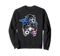 Messy Bun Hair Puerto Rican Sweatshirt - Fun Novelty Design Men Women
