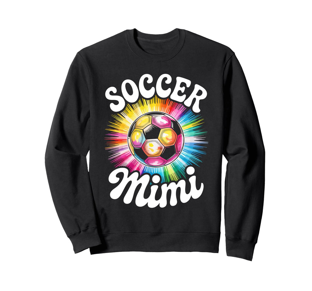 Soccer Mimi Grandma Tie Dye Sweatshirt - Trendy Graphic for Adults
