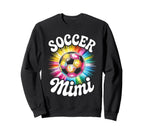 Soccer Mimi Grandma Tie Dye Sweatshirt - Trendy Graphic for Adults