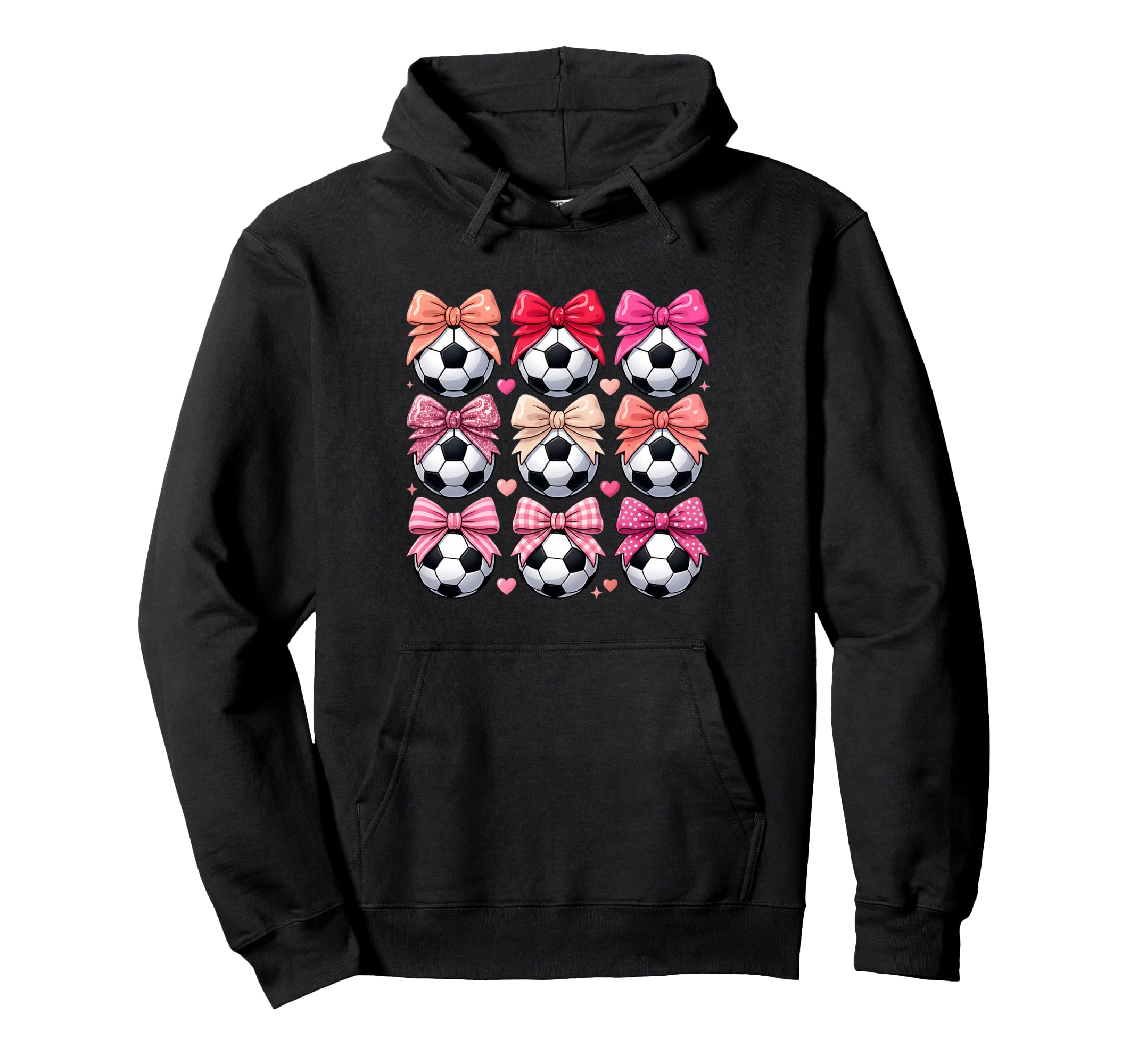 Soccer Coquette Bow Soccer Hoodie - Aesthetic Graphic Men Women