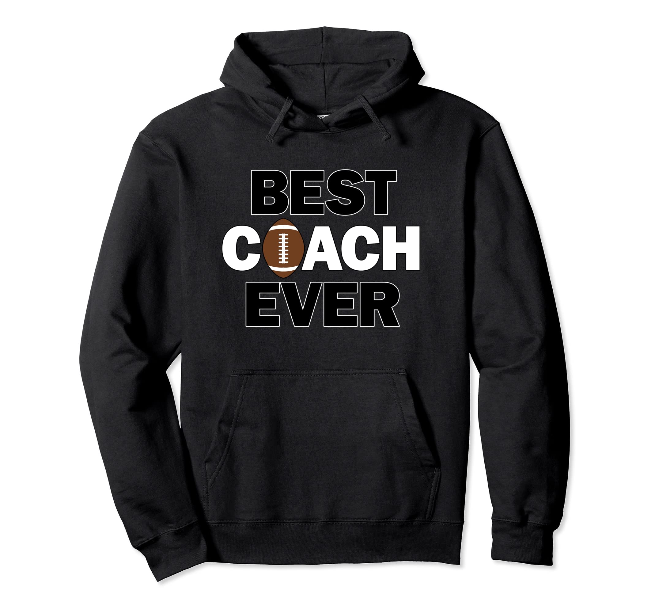 Football Coachs Best Coach Ever Fun Hoodie - Aesthetic Graphic for Adults