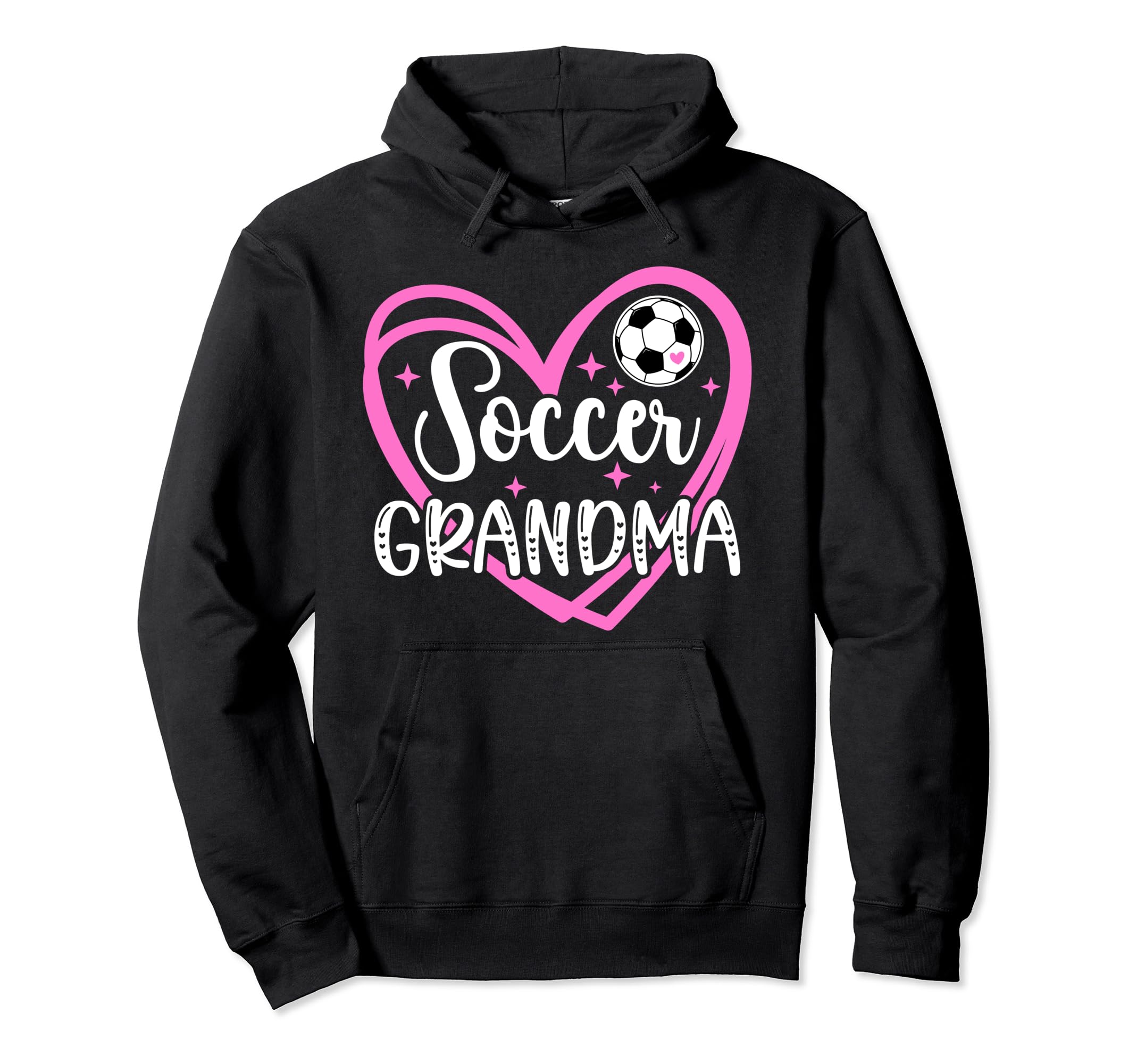 Soccer Grandma Heart Grandma Soccer Hoodie - Fun Novelty Design Unisex