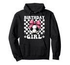Birthday Soccer Soccer Mom Coquette Bow Hoodie - Trendy Graphic Unisex