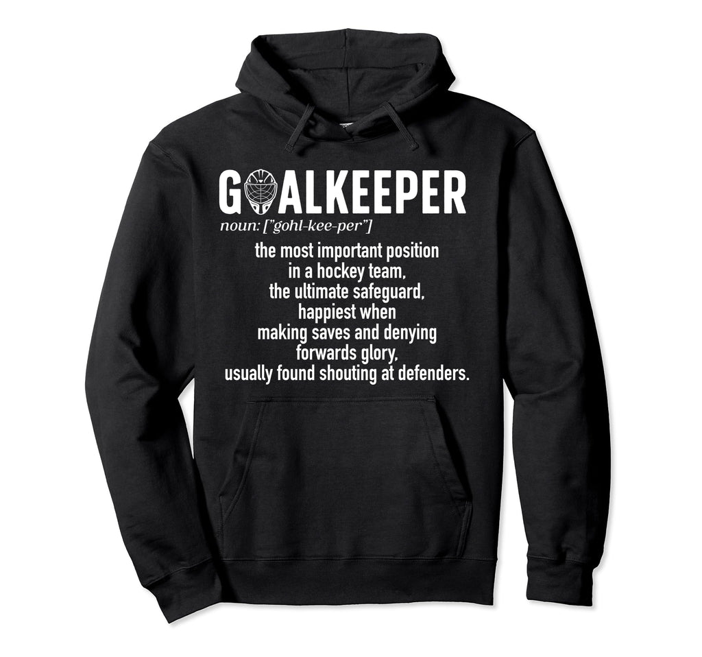 Ice Hockey Goalkeeper Definition Ice Hoodie - Aesthetic Graphic Men Women