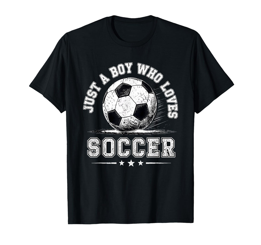Just Who Loves Soccer Distressed T-Shirt - Custom Art Print for Adults
