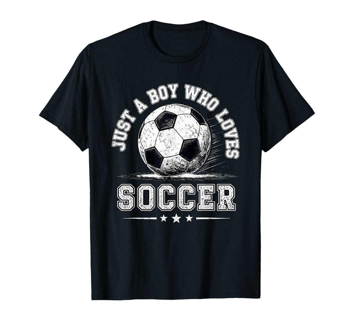 Just Who Loves Soccer Distressed T-Shirt - Custom Art Print for Adults