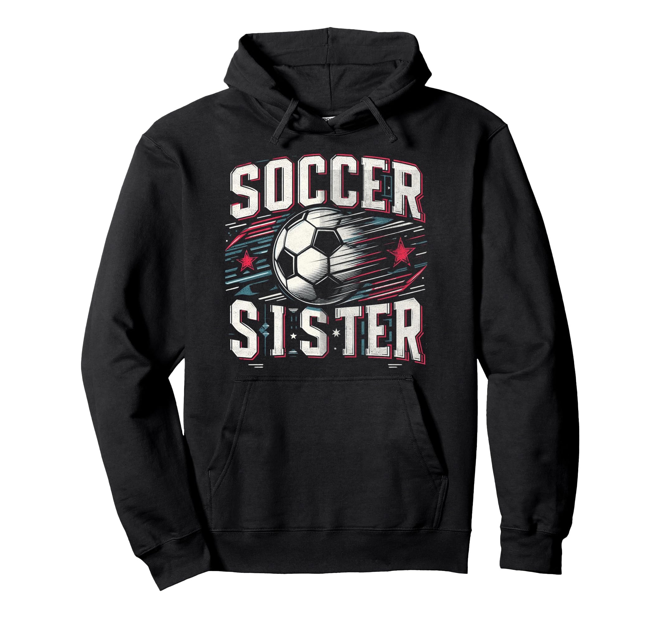 Soccer Sister Football Lover Gifts Hoodie - Novelty Apparel for Adults