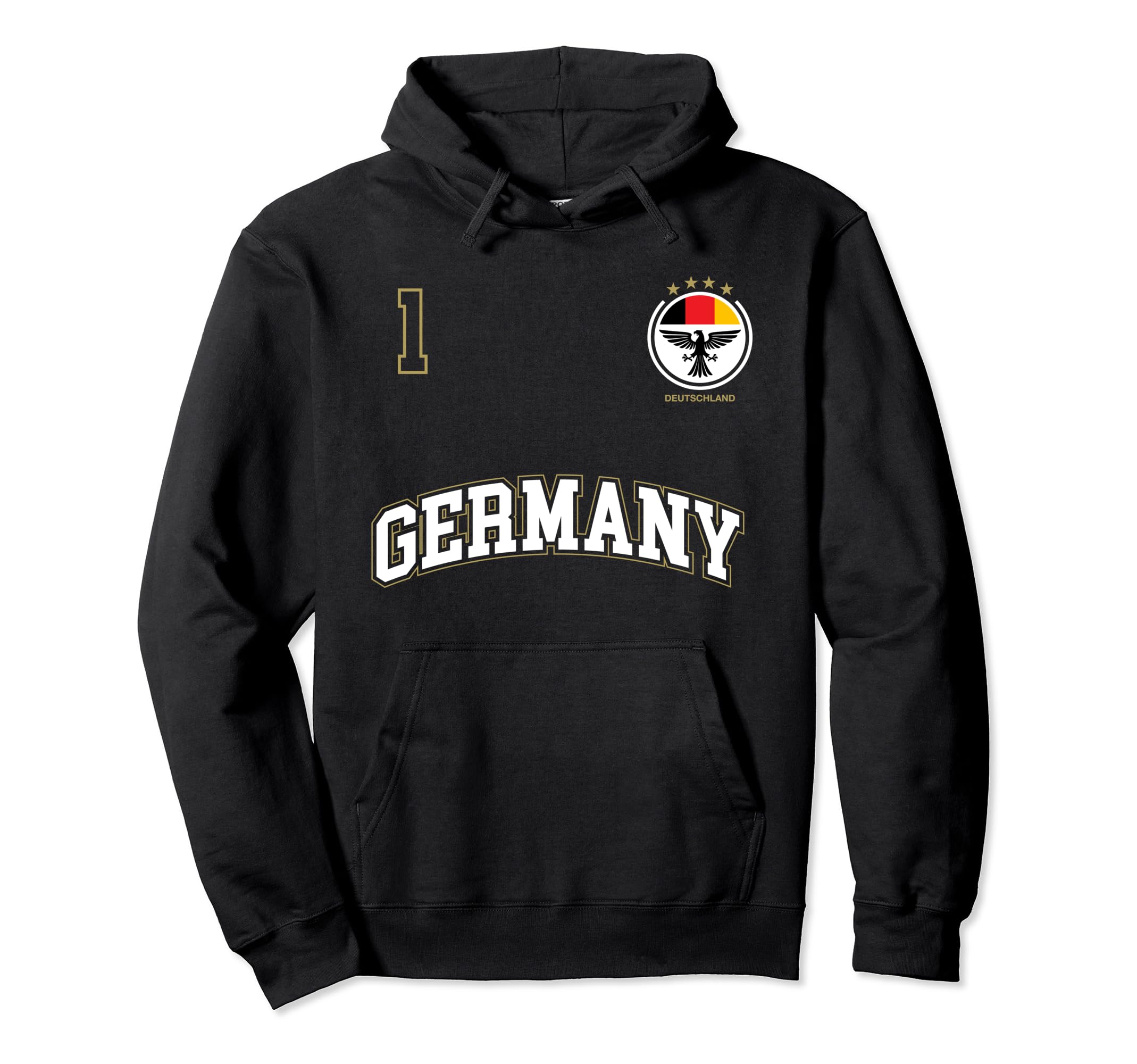 Germany Soccer No 1 Sports Team German Hoodie - Novelty Apparel for Adults