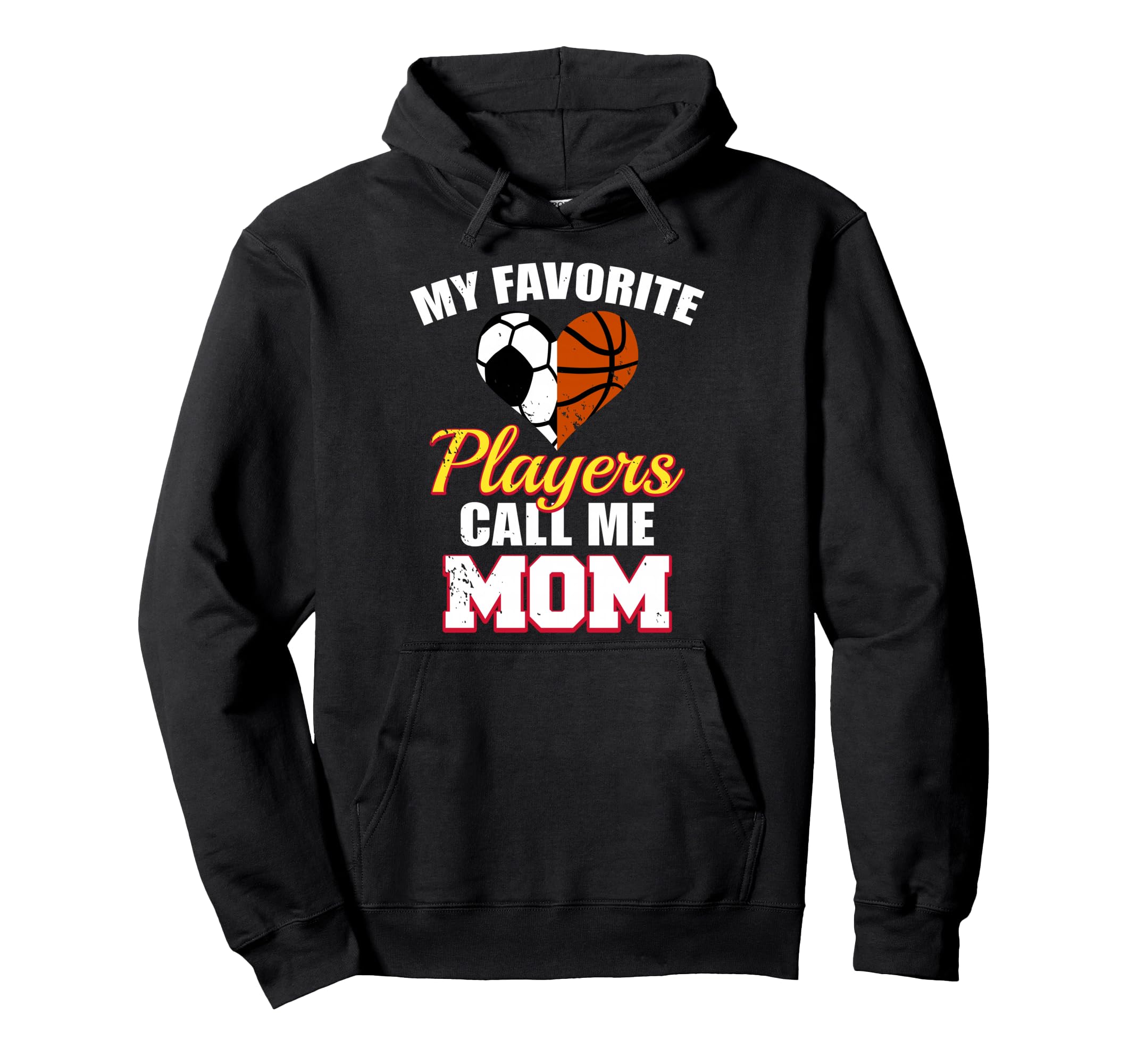My Favorite Players Call Me Mom Funny Hoodie - Novelty Apparel for Adults