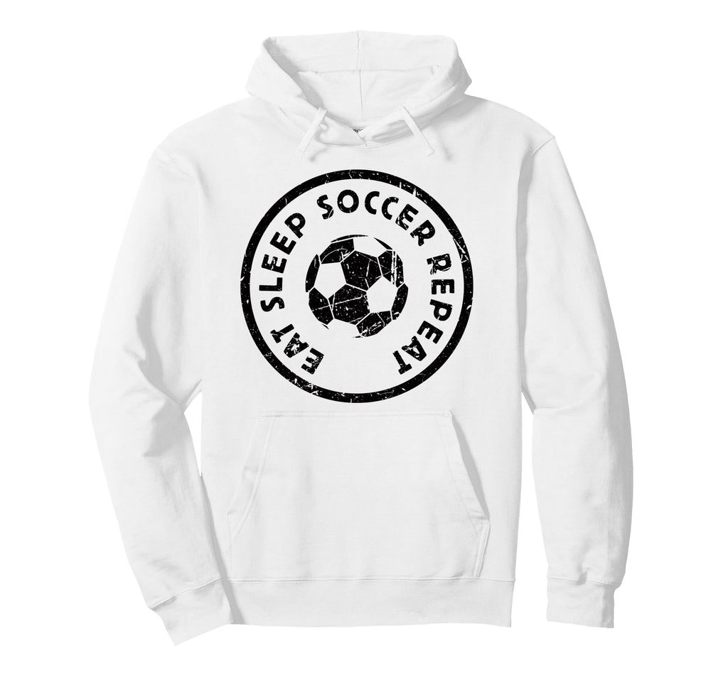 Eat Sleep Soccer Repeat Player Athlete Hoodie - Custom Art Print Men Women