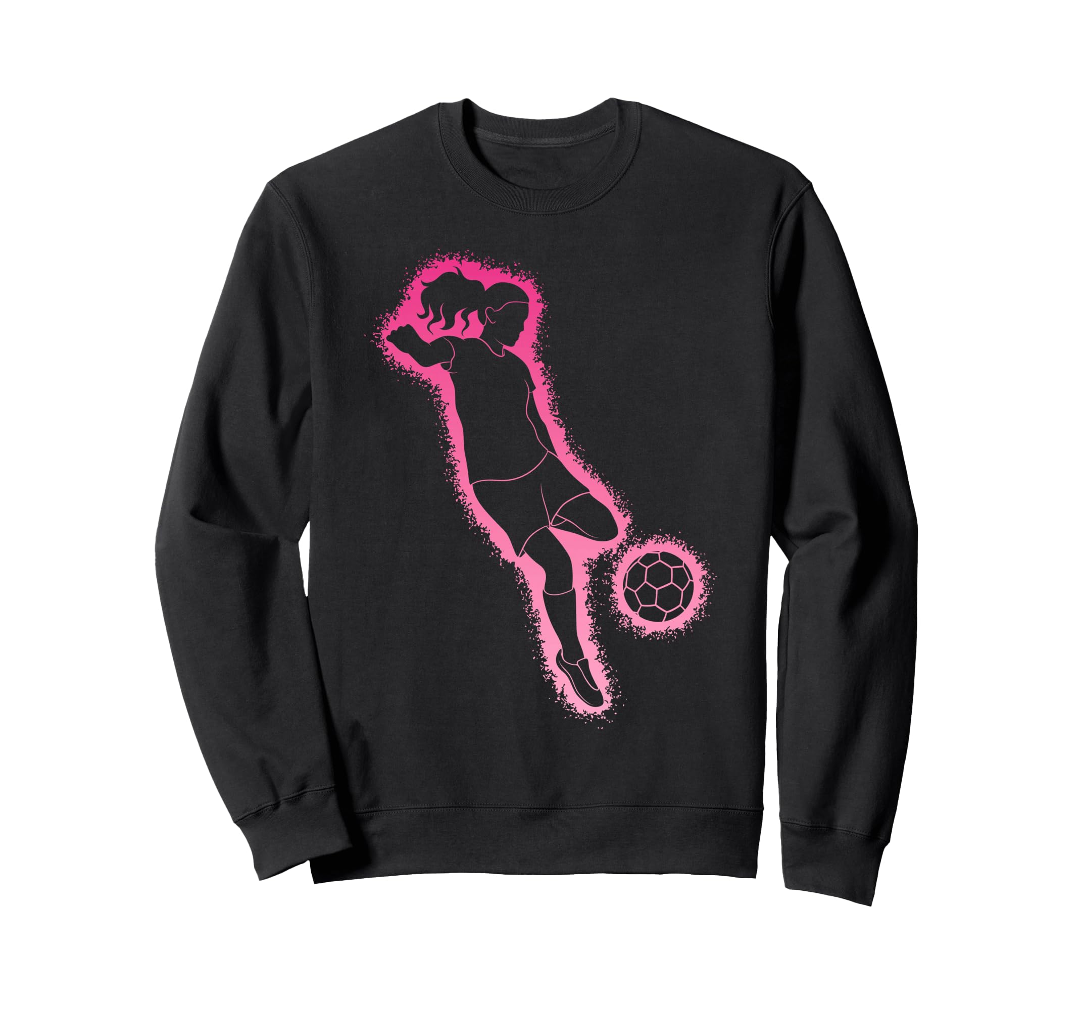 Soccer Silhouette Footballer Sweatshirt - Aesthetic Graphic for Adults