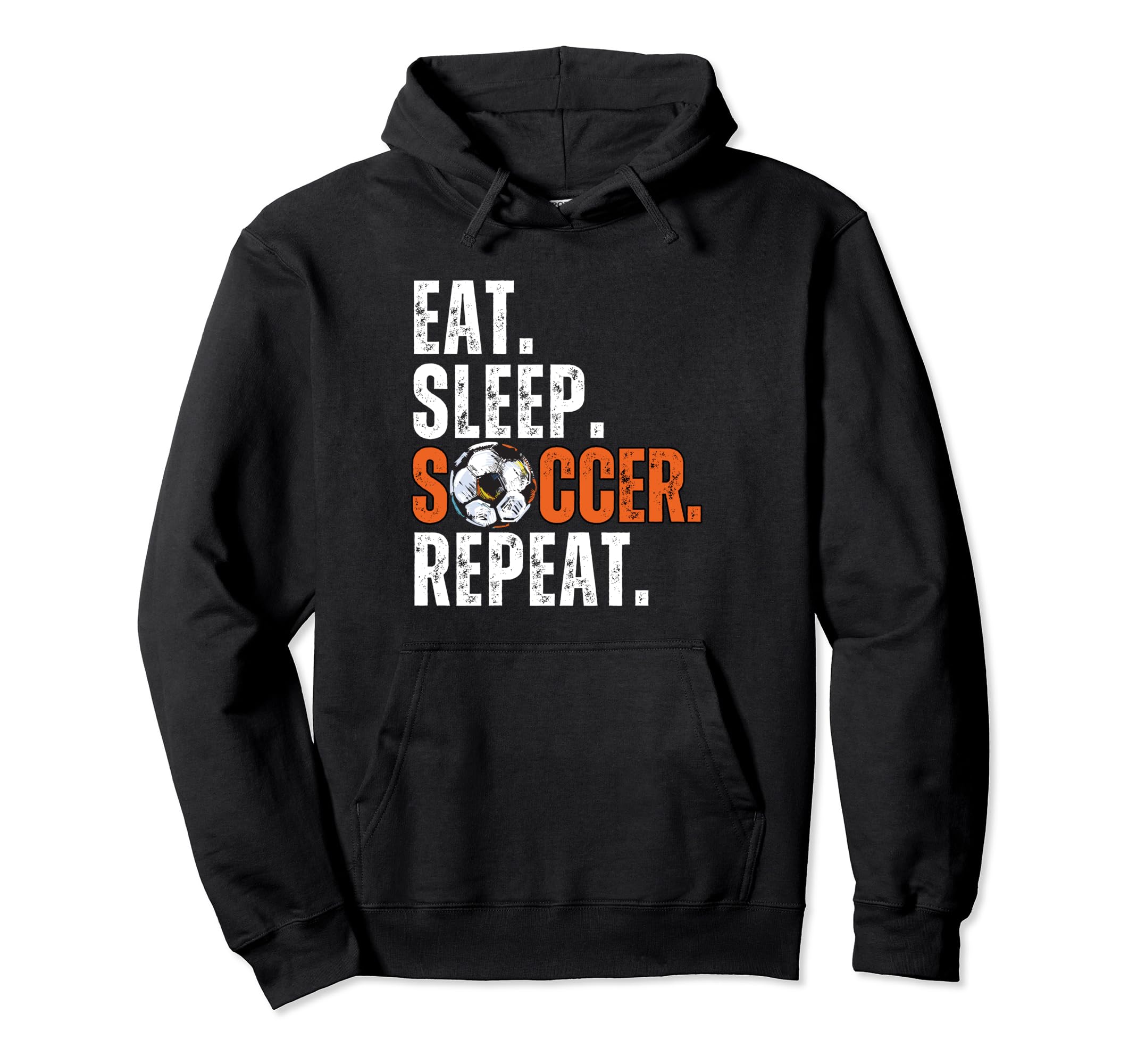 Soccer Lover Themed Eat Sleep Hoodie - Casual Everyday Wear Men Women