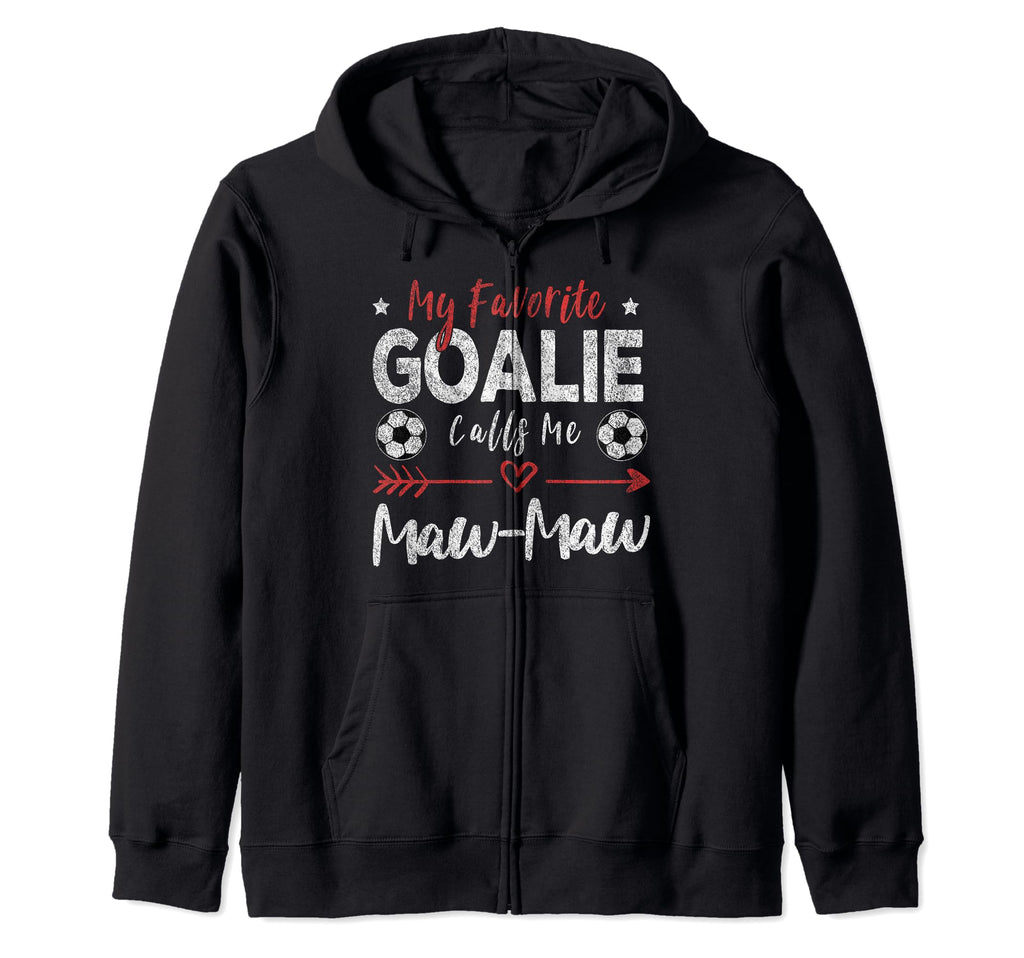 Funny Soccer Goalie Goalkeeper Mom Grandma Hoodie - Unique Graphic Unisex