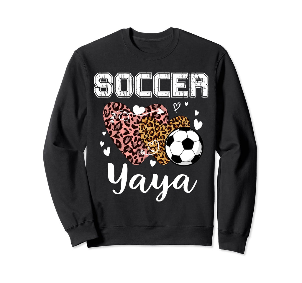 Soccer Yaya Heart Leopard Grandma Sweatshirt - Unique Graphic Men Women