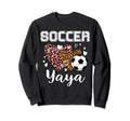 Soccer Yaya Heart Leopard Grandma Sweatshirt - Unique Graphic Men Women