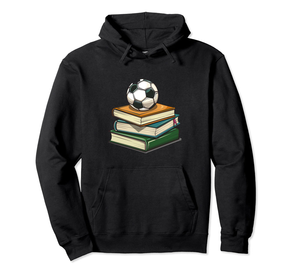 Soccer Ball Books Back To School Sport Hoodie - Aesthetic Graphic Unisex