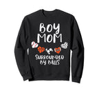 Mom Basketball Baseball Football Sweatshirt - Trendy Graphic for Adults