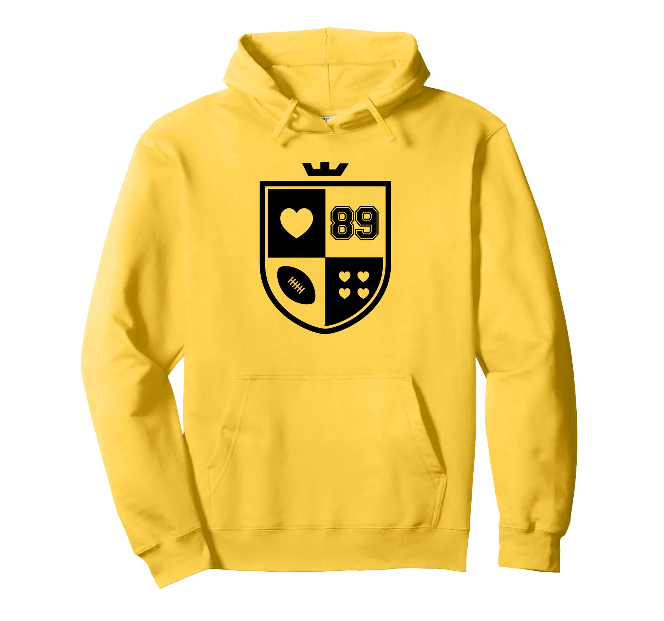 I Love Football I Heart Football Funny Hoodie - Unique Graphic for Adults