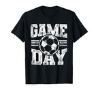 Game Day Sports Soccer Mom Dad Soccer T-Shirt - Novelty Apparel for Adults