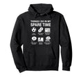 Things I Do My Spare Time Funny Soccer Hoodie - Graphic Print Men Women