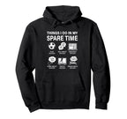 Things I Do My Spare Time Funny Soccer Hoodie - Graphic Print Men Women