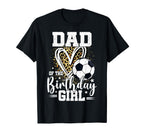 Dad Birthday Soccer Ball Dad Leopard T-Shirt - Streetwear Style for Adults