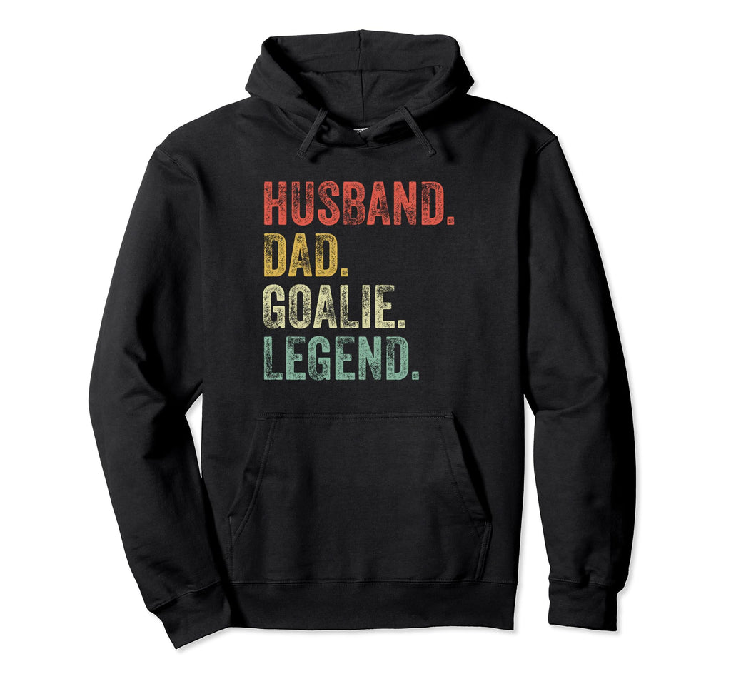 Husband Dad Goalie Funny Goalkeeper Hoodie - Graphic Print Unisex