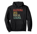 Husband Dad Goalie Funny Goalkeeper Hoodie - Graphic Print Unisex