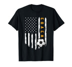 Soccer Coach American Flag Funny T-Shirt - Graphic Print for Adults
