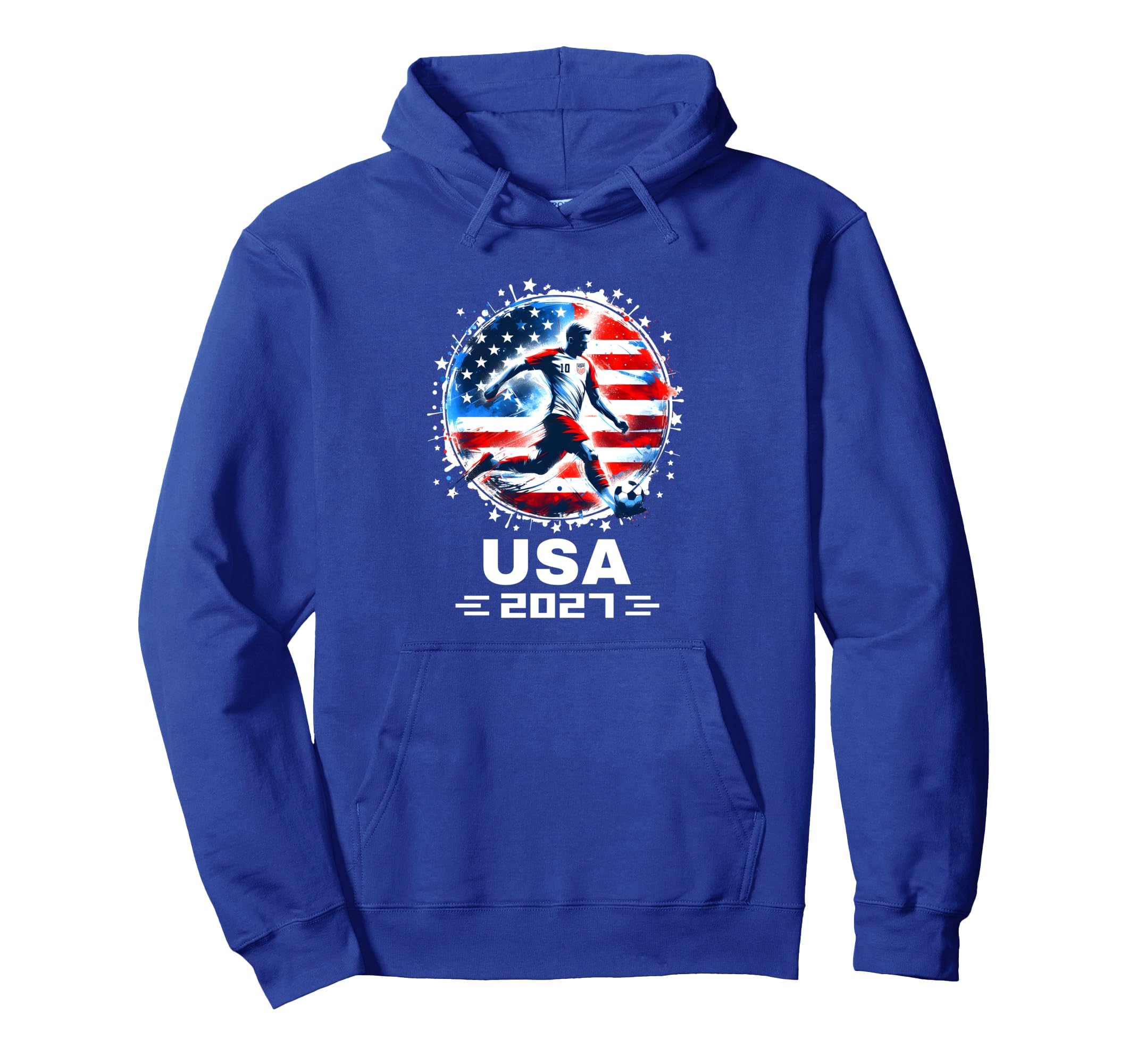 American Flag Soccer Team Soccer Hoodie - Fun Novelty Design for Adults