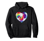 Tie Dye Soccer Ball Heart Mom Fan Parent Hoodie - Unique Graphic Unisex