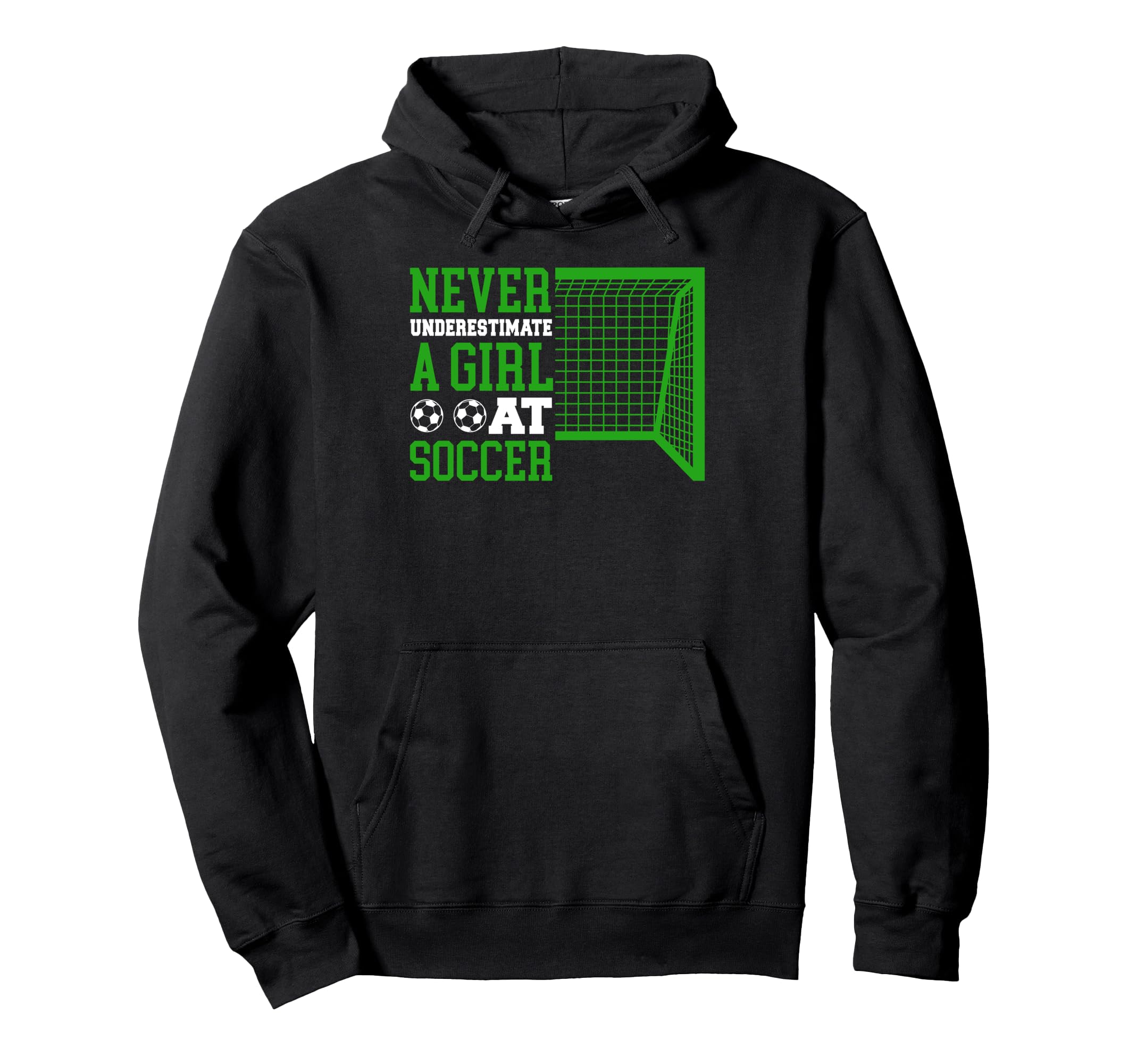 Sport Never Underestimate Soccer Hoodie - Custom Art Print for Adults
