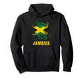 Jamaica Watercolors Sport Jamaican Flag Hoodie - Novelty Apparel Men Women