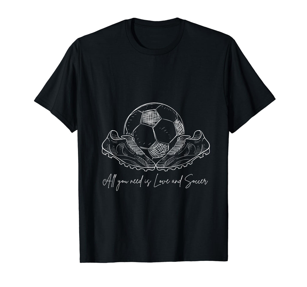 All You Need Is Love And Soccer T-Shirt - Unique Graphic Unisex