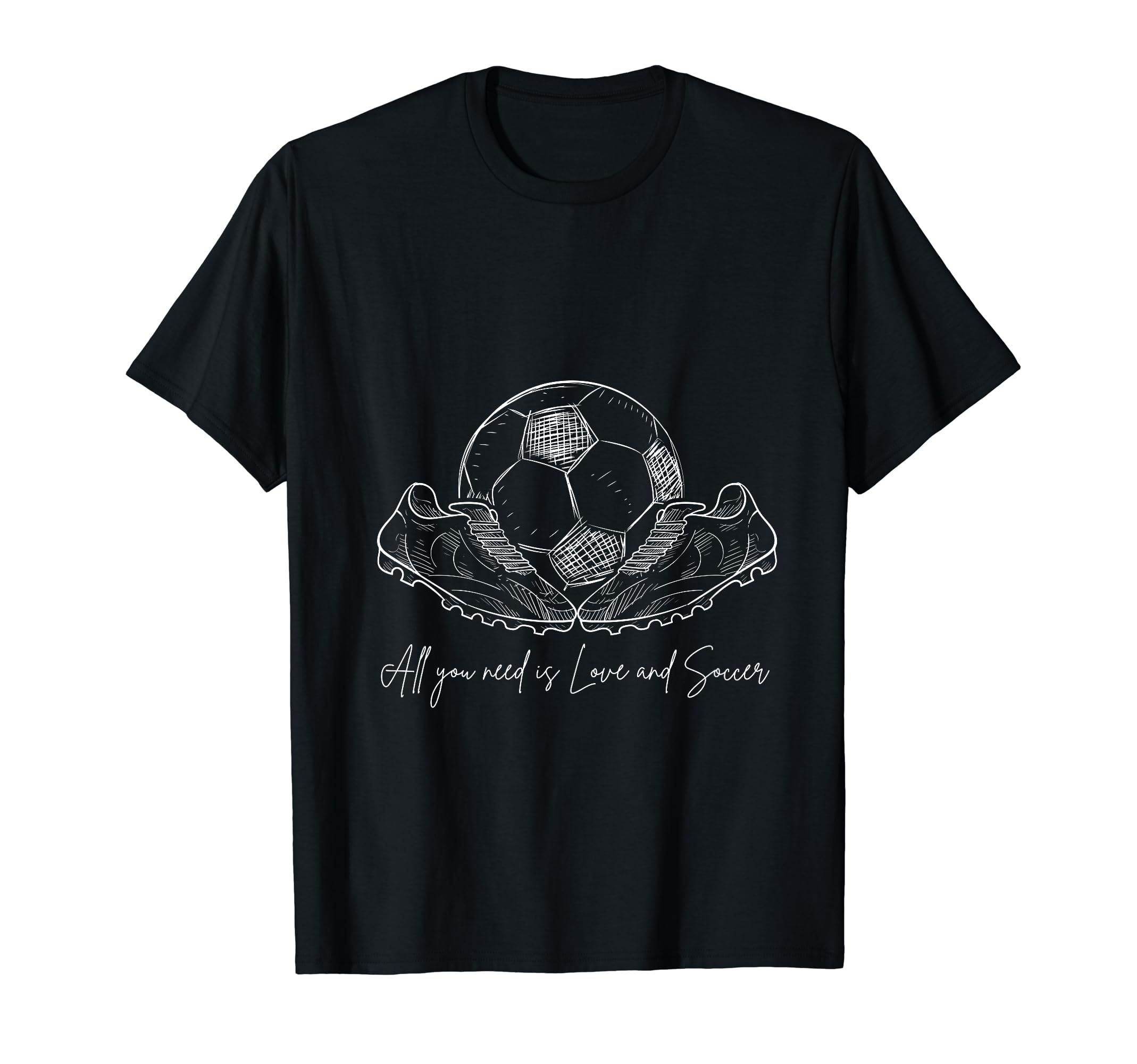All You Need Is Love And Soccer T-Shirt - Unique Graphic Unisex
