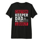 Mens Soccer Keeper Dad Will Yell T-Shirt - Casual Everyday Wear for Adults