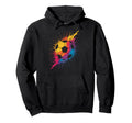Soccer Paint Splash Art Colorful Hoodie - Unique Graphic Men Women