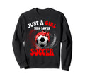 Funny Groovy Just Who Loves Soccer Sweatshirt - Novelty Apparel Men Women