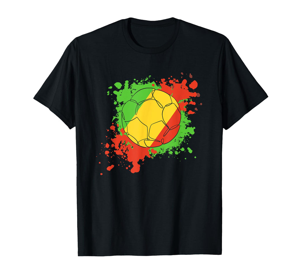 Soccer Ball Flag Mali T-Shirt - Novelty Apparel for Adults