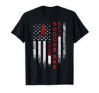 Usa American Flag Best Soccer Dad Ever T-Shirt - Novelty Apparel Unisex