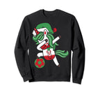 Soccer Dabbing Unicorn Hat Iran Sweatshirt - Unique Graphic for Adults