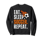 Soccer Lover Themed Tees Eat Sweatshirt - Aesthetic Graphic for Adults