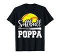 Softball Poppa Softball Player T-Shirt - Fun Novelty Design for Adults