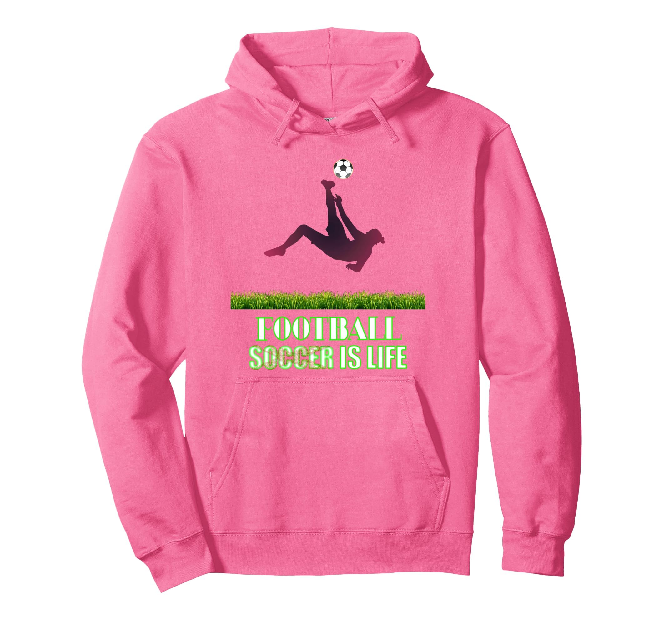 Soccer Is Life Bold Modern Hoodie - Novelty Apparel Unisex