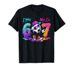 I Was 6 Now Im 7 Years Old Soccer 6 7 T-Shirt - Minimalist Print Unisex