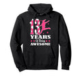 13 Years Being Awesome Birthday Soccer Hoodie - Novelty Apparel Men Women